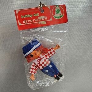 Vintage Raggedy Andy Christmas Holiday Commodore figurine ornament